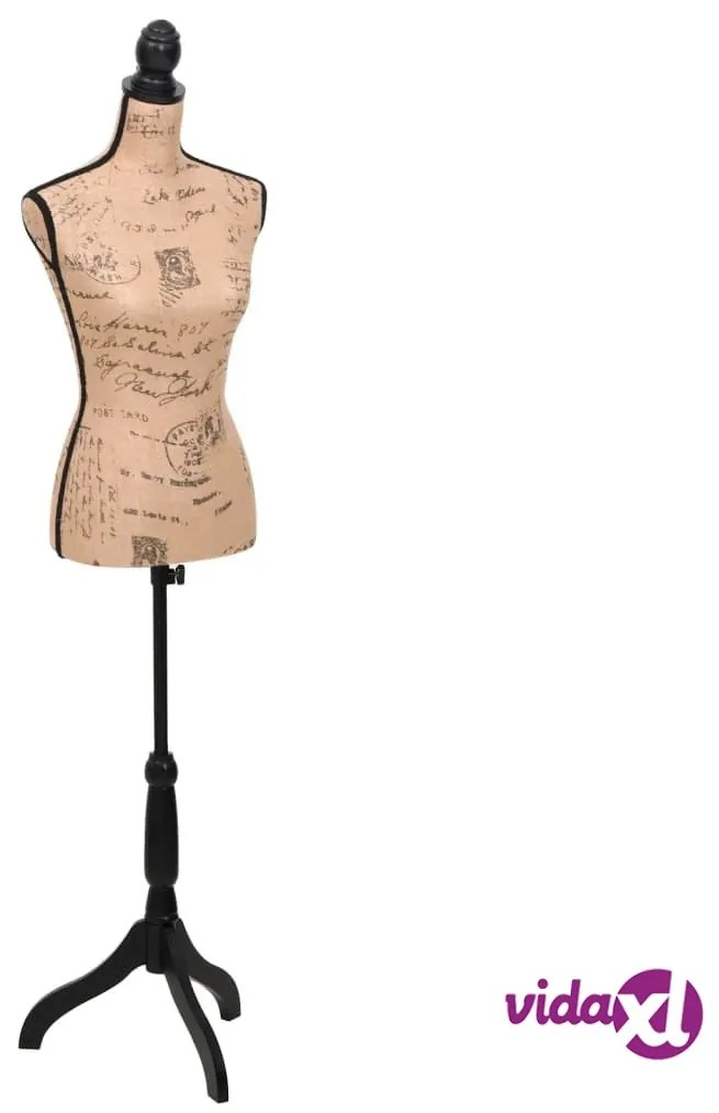 vidaXL Busto Sartoriale Donna Marrone Nero Manichino in Iuta