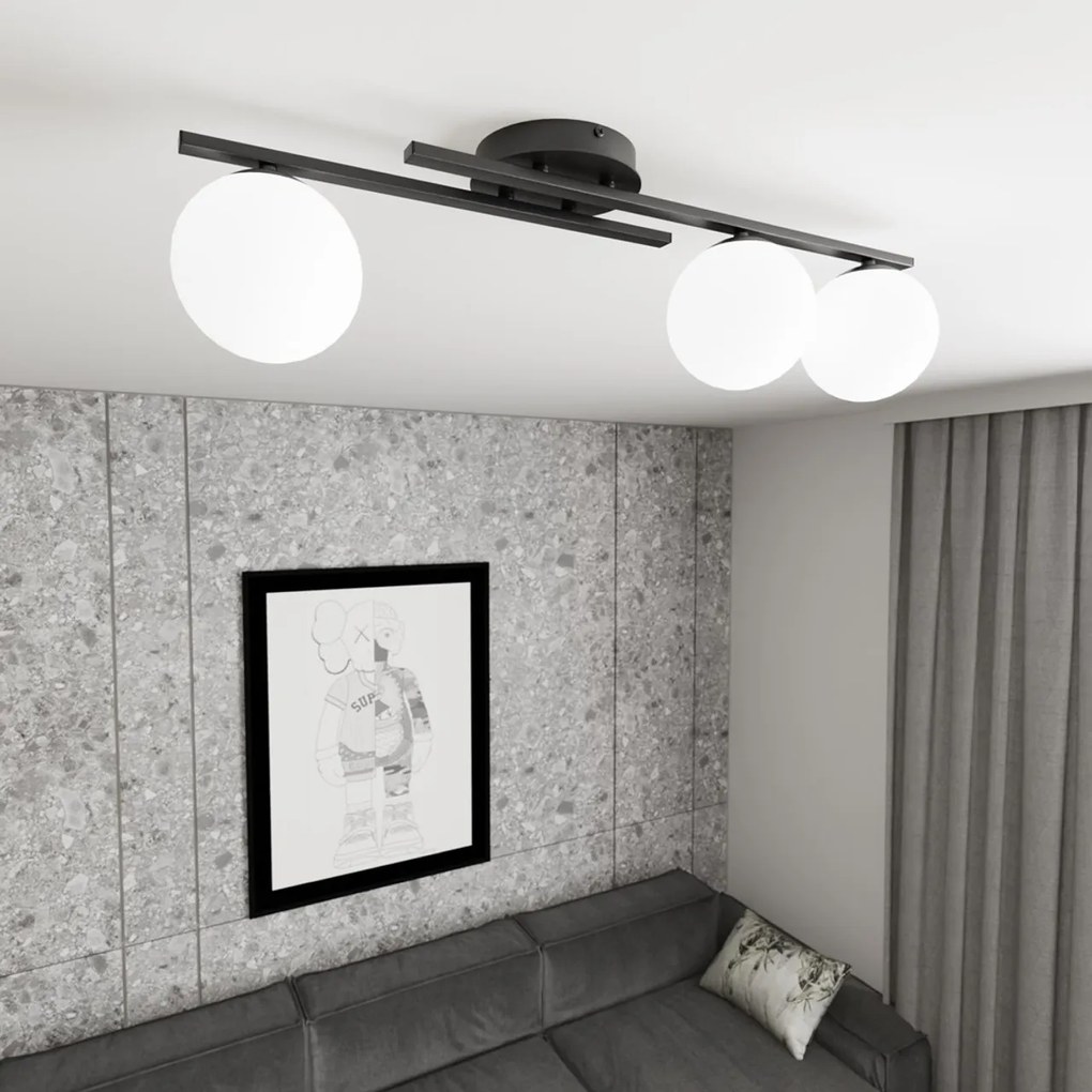 Lampada da soffitto in acciaio KAIRO 3 da interno 3xE14