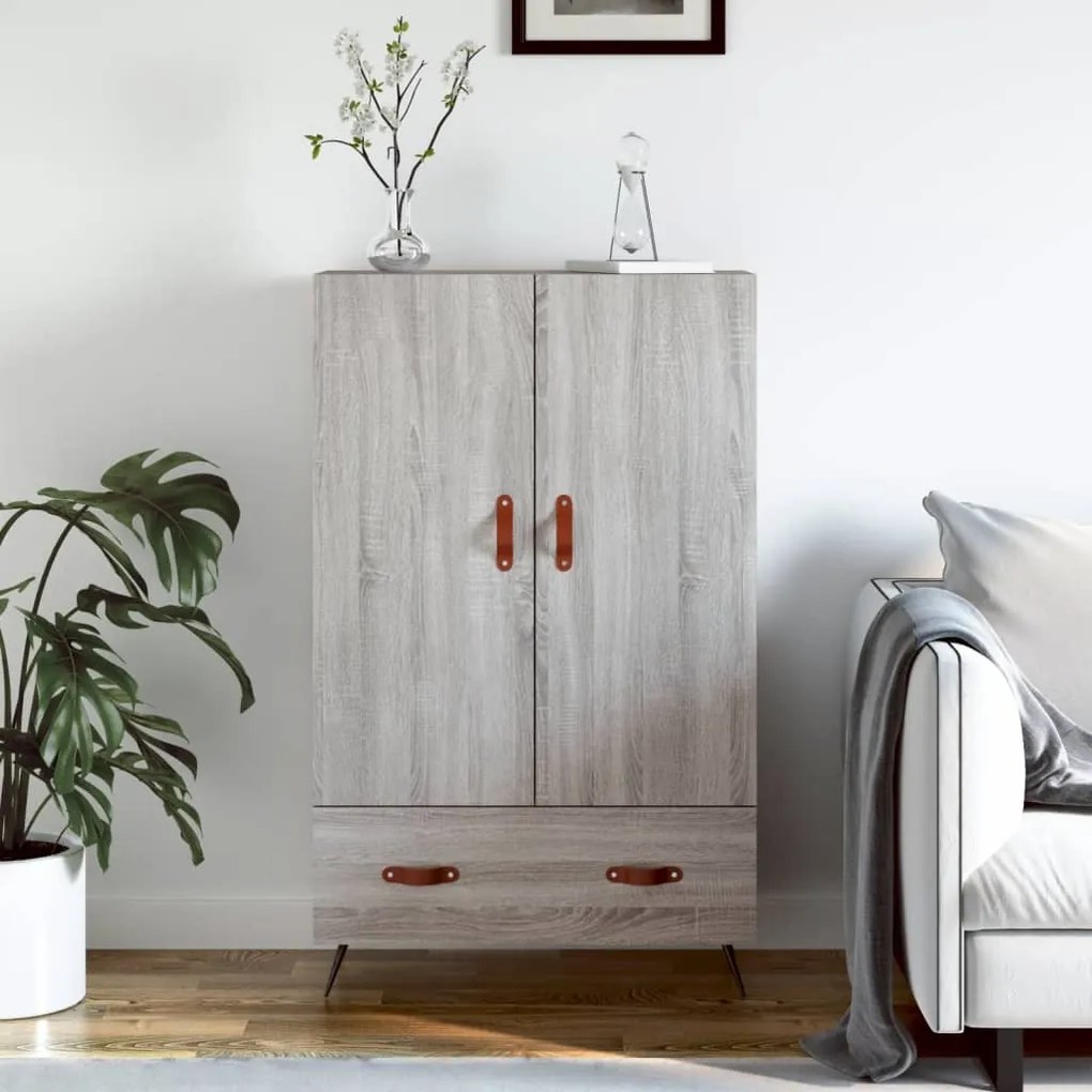 Credenza Grigio Sonoma 69,5x31x115 Cm İn Legno Multistrato /