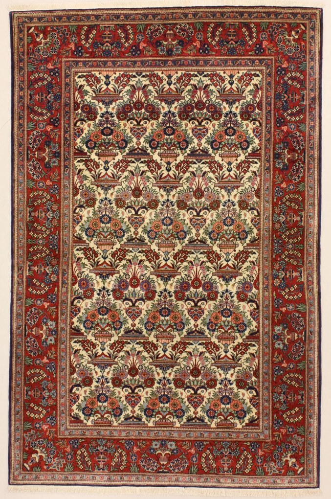 Kashan Tappeto 210x130 (Iran) Annodato A Mano