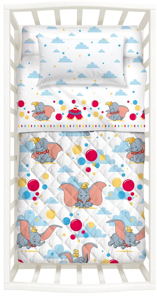 Copriletto Trapuntato Dumbo Disney baby, in cotone CALEFFI