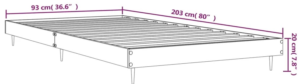 Giroletto Bianco Lucido 90x200 cm in Legno Multistrato