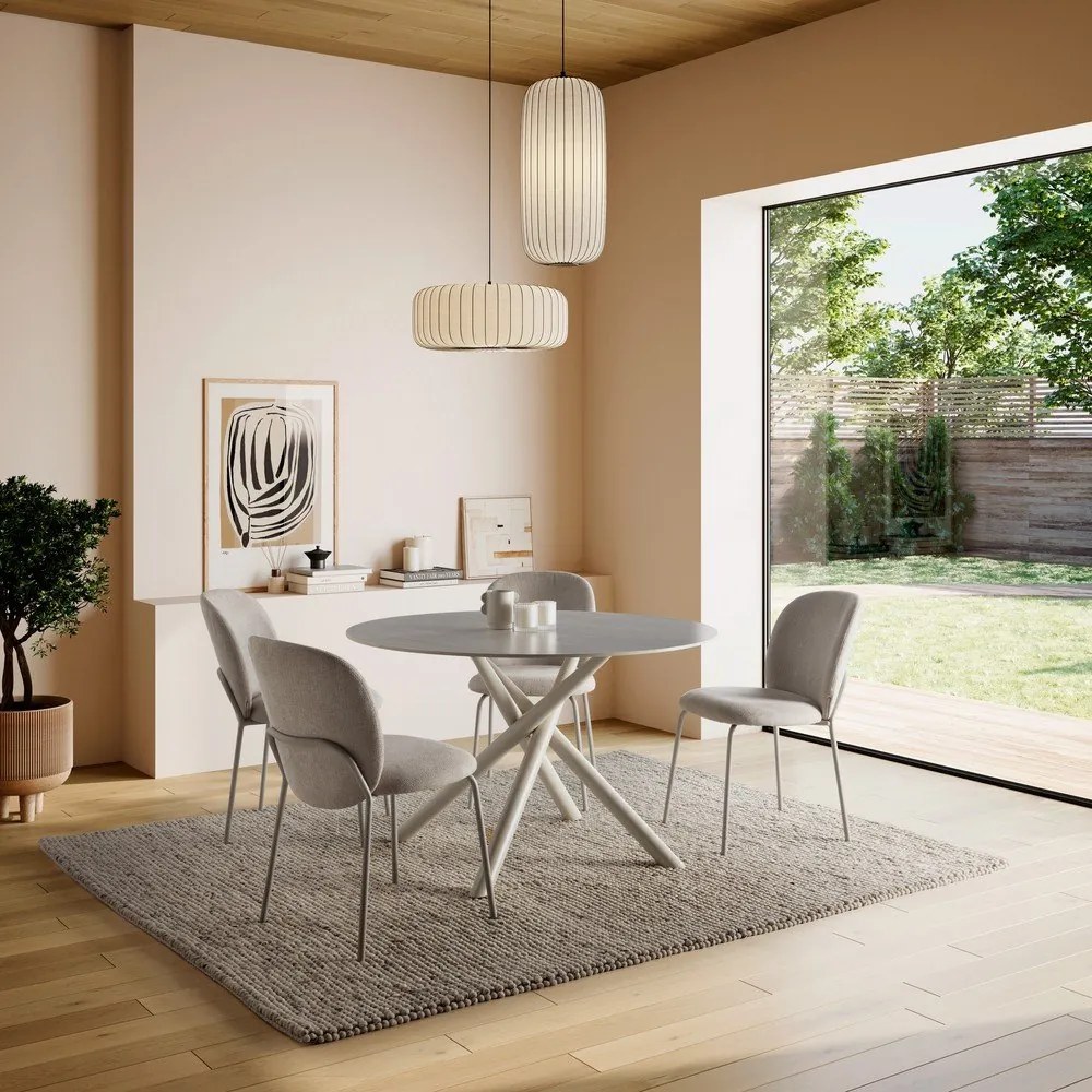 Tavolo da pranzo rotondo con piano in ceramica ø 119,5 cm Talia – Marckeric