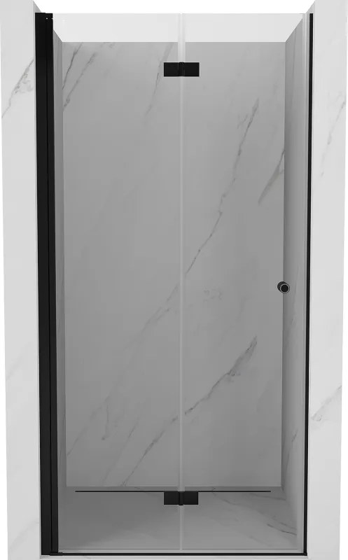 Mexen Mist-F porta doccia pieghevole sinistra 75 cm, trasparente, nero - 8A6-075-000-70-00-L