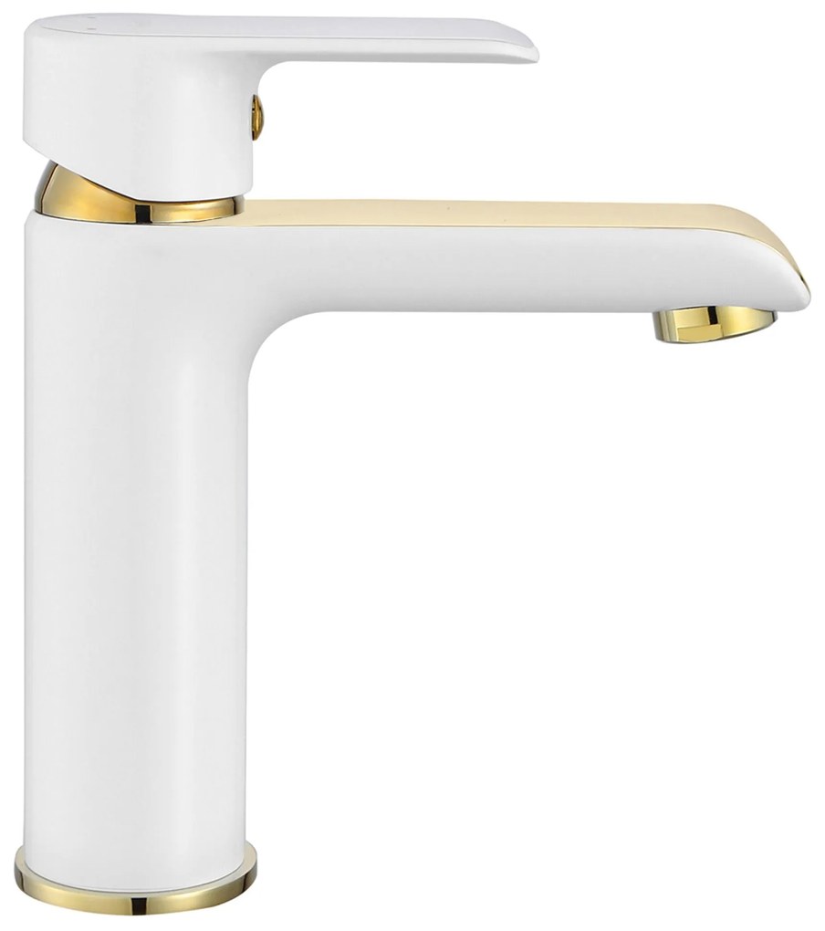 Rubinetto da lavabo REA Bloom White Gold Low