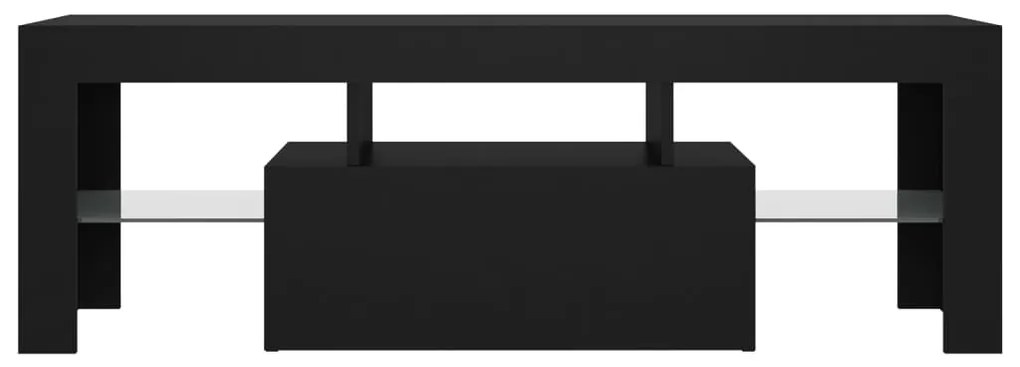 Mobile porta tv con luci led nero 120x35x40 cm