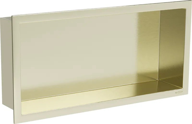 Mexen X-Wall-R mensola incassata con flangia 45 x 20 cm, oro spazzolato - 1950452010