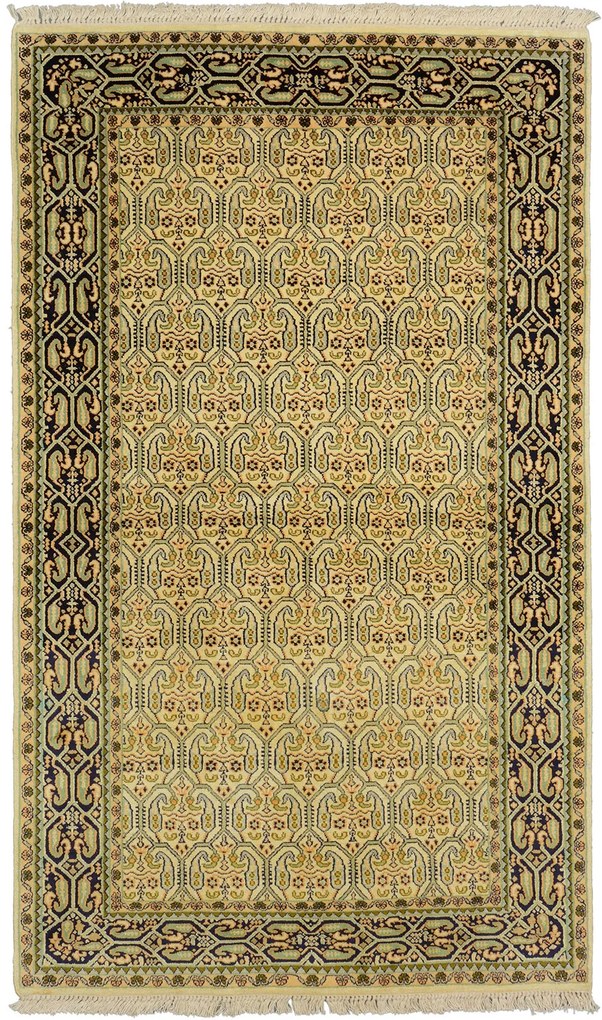 Cashmere Silk Tappeto 150x90 Beige (Indian) Annodato A Mano