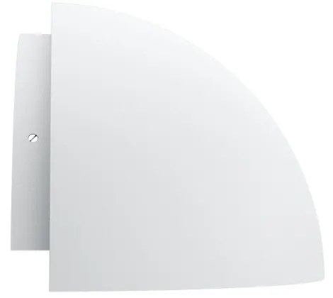 Applique Curva Monodirezionale con base E27, IP54 Bianca - Serie BRINA Base E27