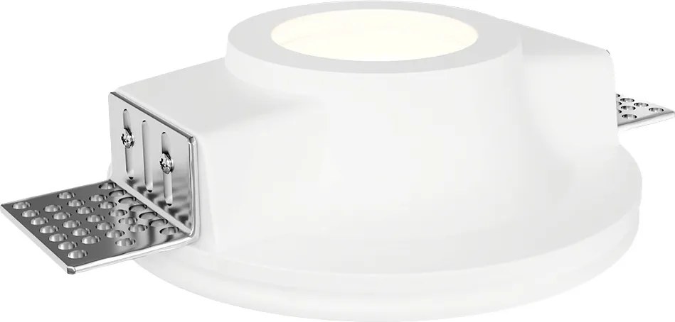 Portafaretto Rotondo Ø130x55mm GU10 in Gesso Pitturabile