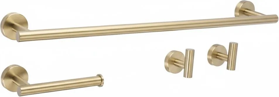 Set accessori da bagno  Ari Brush Gold 4 pezzi