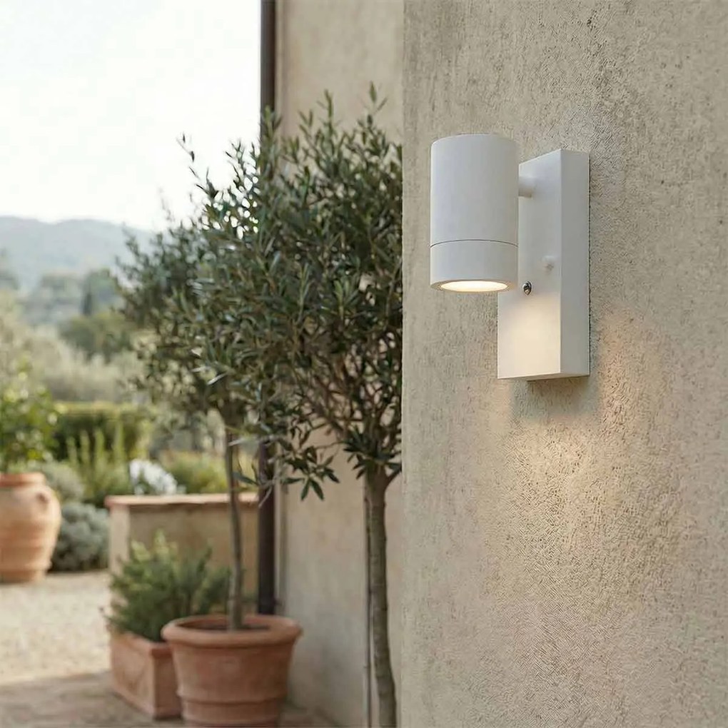 Applique GU10 con Sensore Crepuscolare IP65 per esterno - Bianca