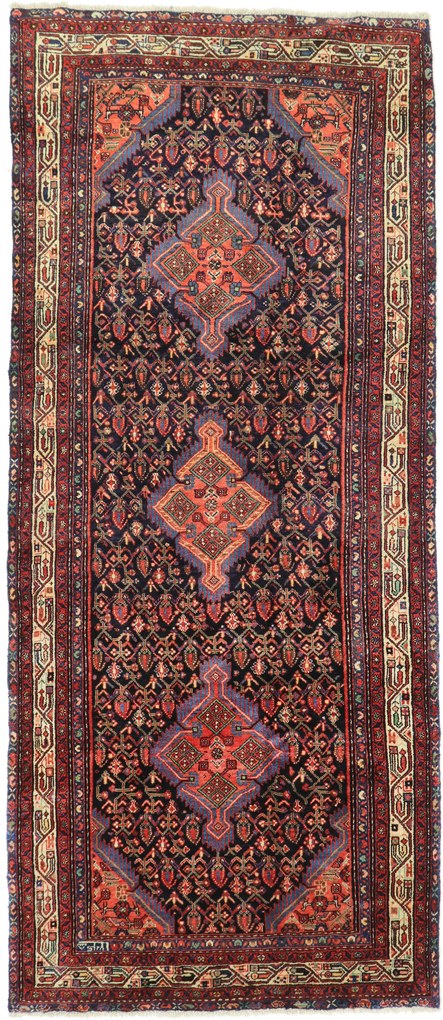 Hosseinabad Tappeto persiano 310 x 140 (Iran) Annodato A Mano