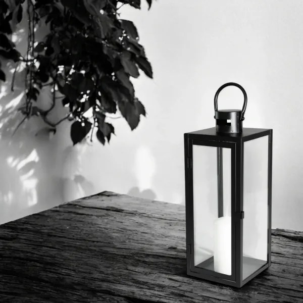 Lanterna decorativa 38 cm nera