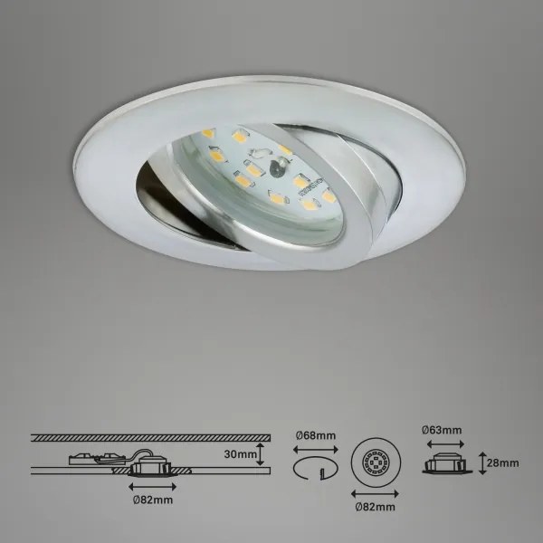 Briloner 7296-019 - Lampada LED da incasso per bagni LED/6,5W/230V IP23