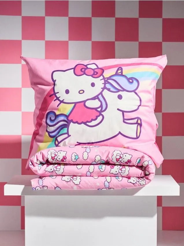 Sinsay - Set di biancheria da letto Hello Kitty - orchidea