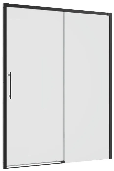 Porta doccia scorrevole Remix2 L 140 x H 195cm, Sp. 5 mm in vetro profilo nero
