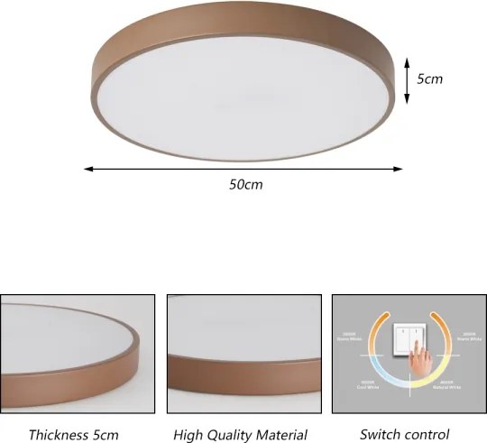 Brilagi - Plafoniera LED POOL LED/60W/230V 3000/4000/6000K 50 cm marrone