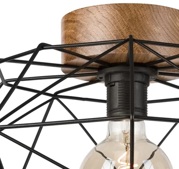 Brilagi - Plafoniera WOODY BASKET 1xE27/60W/230V rovere/noce
