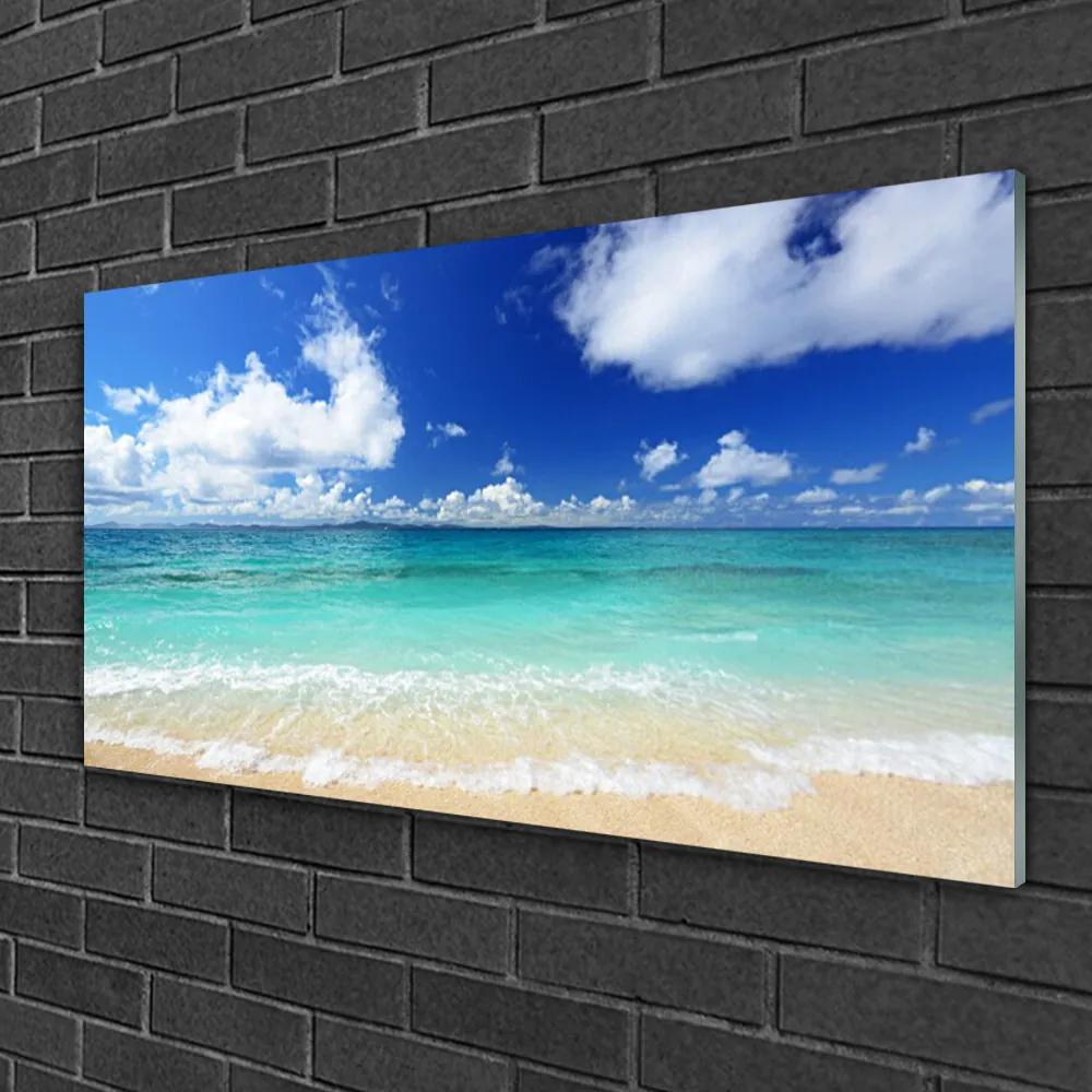 Quadro vetro Paesaggio spiaggia mare 100x50 cm