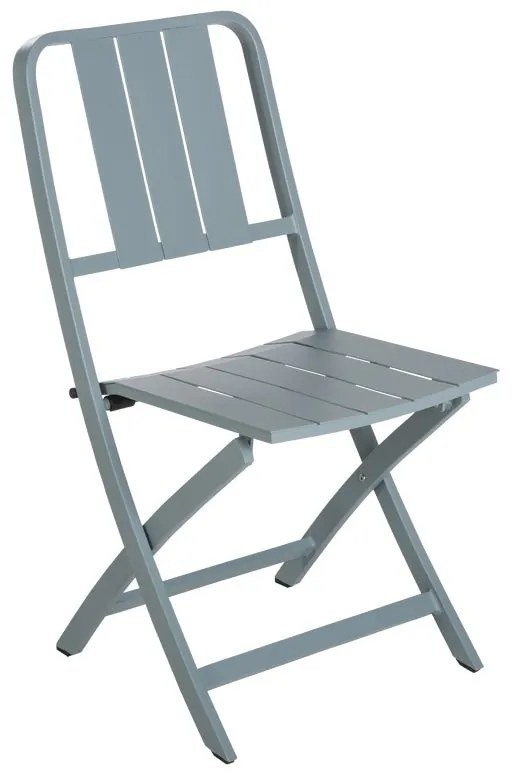 Sedia da giardino pieghevole in alluminio Idaho NATERIAL, seduta in alluminio azzurro