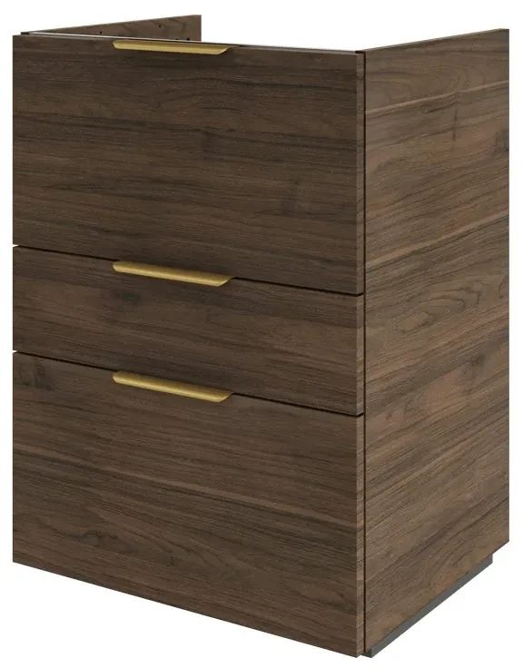 Mobile da bagno sotto lavabo SENSEA Neo lucido L 60 x H 84 x P 48 cm 3 cassetti, lavabo non incluso