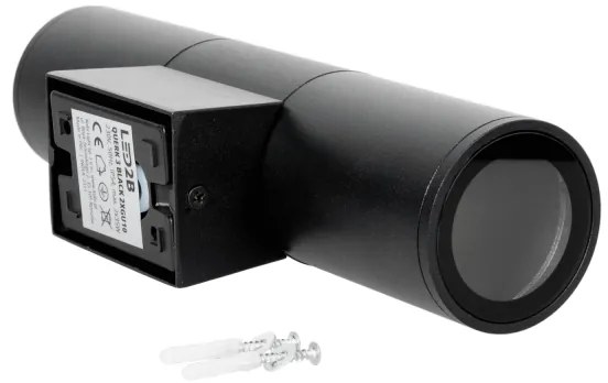 Applique da esterno 2xGU10/35W/230V IP54 arrotondato nero