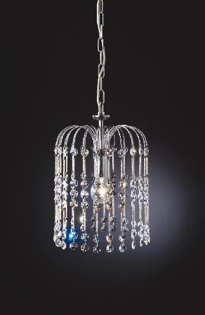 1-light suspension lamp - 406/S- Royal Crystal - Arredoluce Cromo