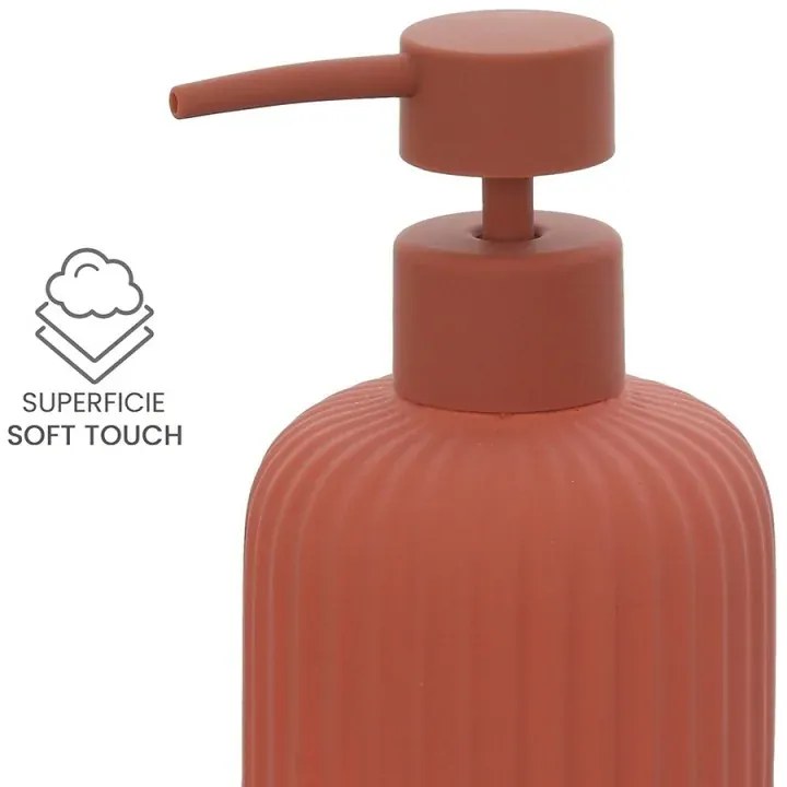 Set accessori bagno 2 pezzi in ceramica rosso soft touch Spring