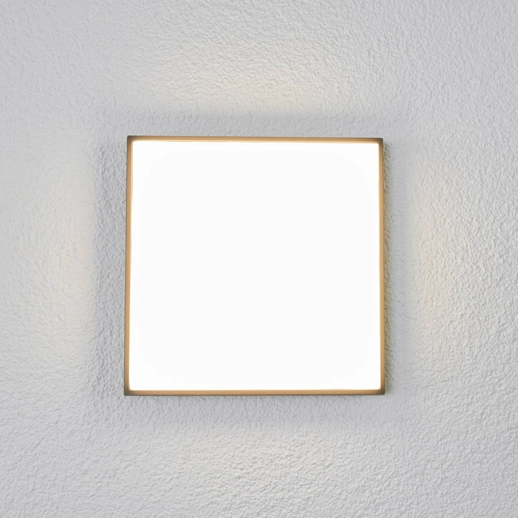 Lucande Plafoniera LED da esterni Amra, 30 cm, angolare, antracite Amra, Nero, Plastica, Moderno, Plafoniere LED