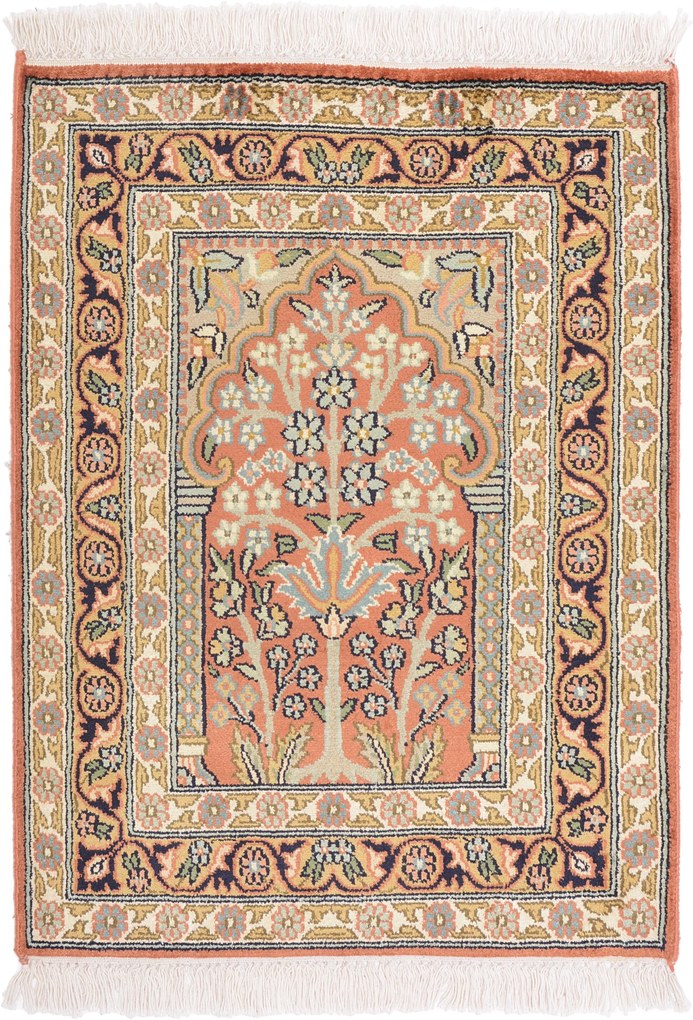 Cashmere Silk Tappeto 50 x 60 (Indian) Annodato A Mano