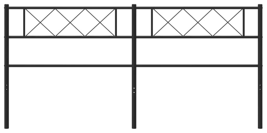 Testiera in Metallo Nero 180 cm