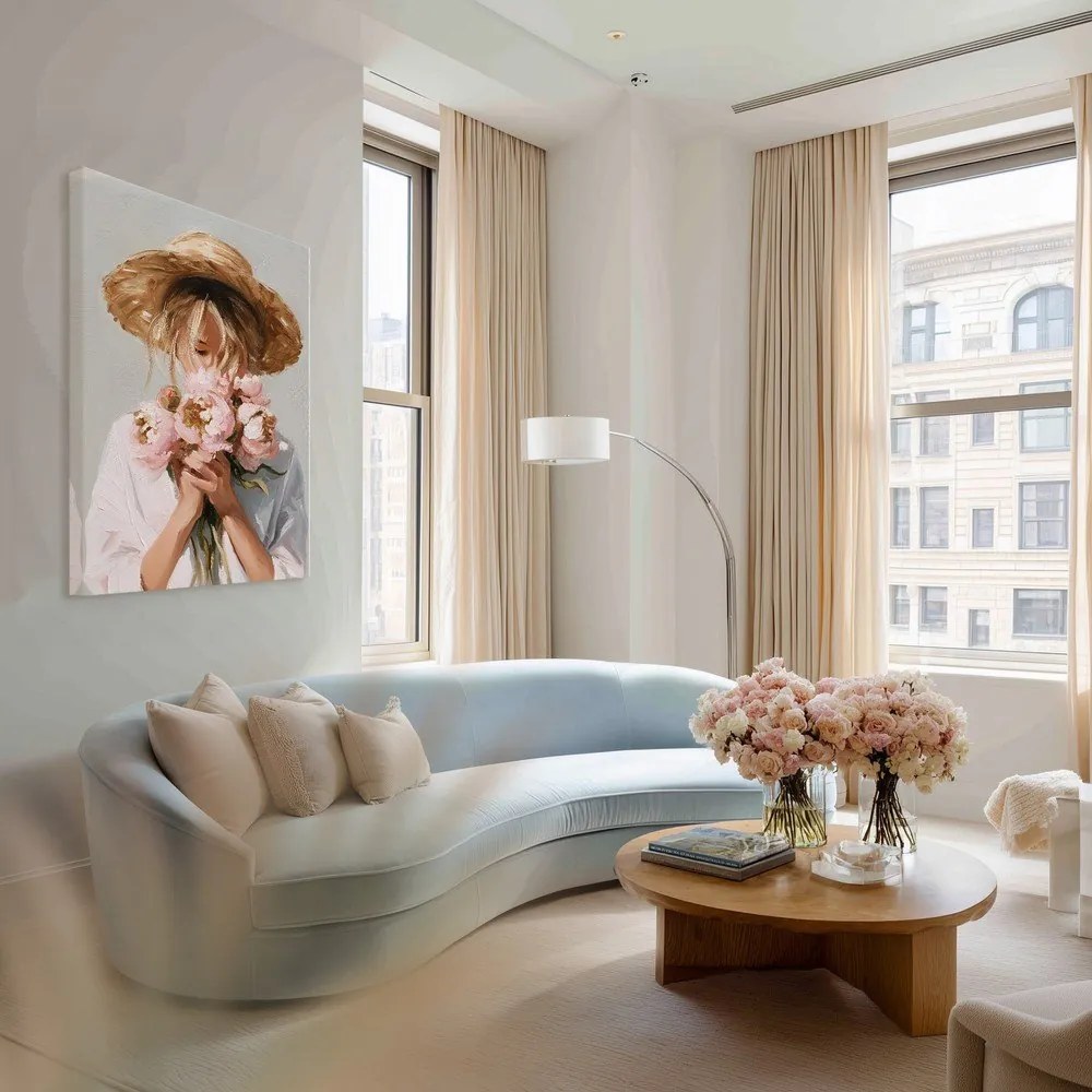 Quadro con elementi dipinti a mano 70x100 cm Estelle – Styler