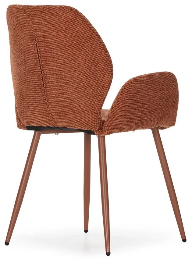 Set di sedie da pranzo color terracotta in imbottito 2 pz Ansu – Marckeric