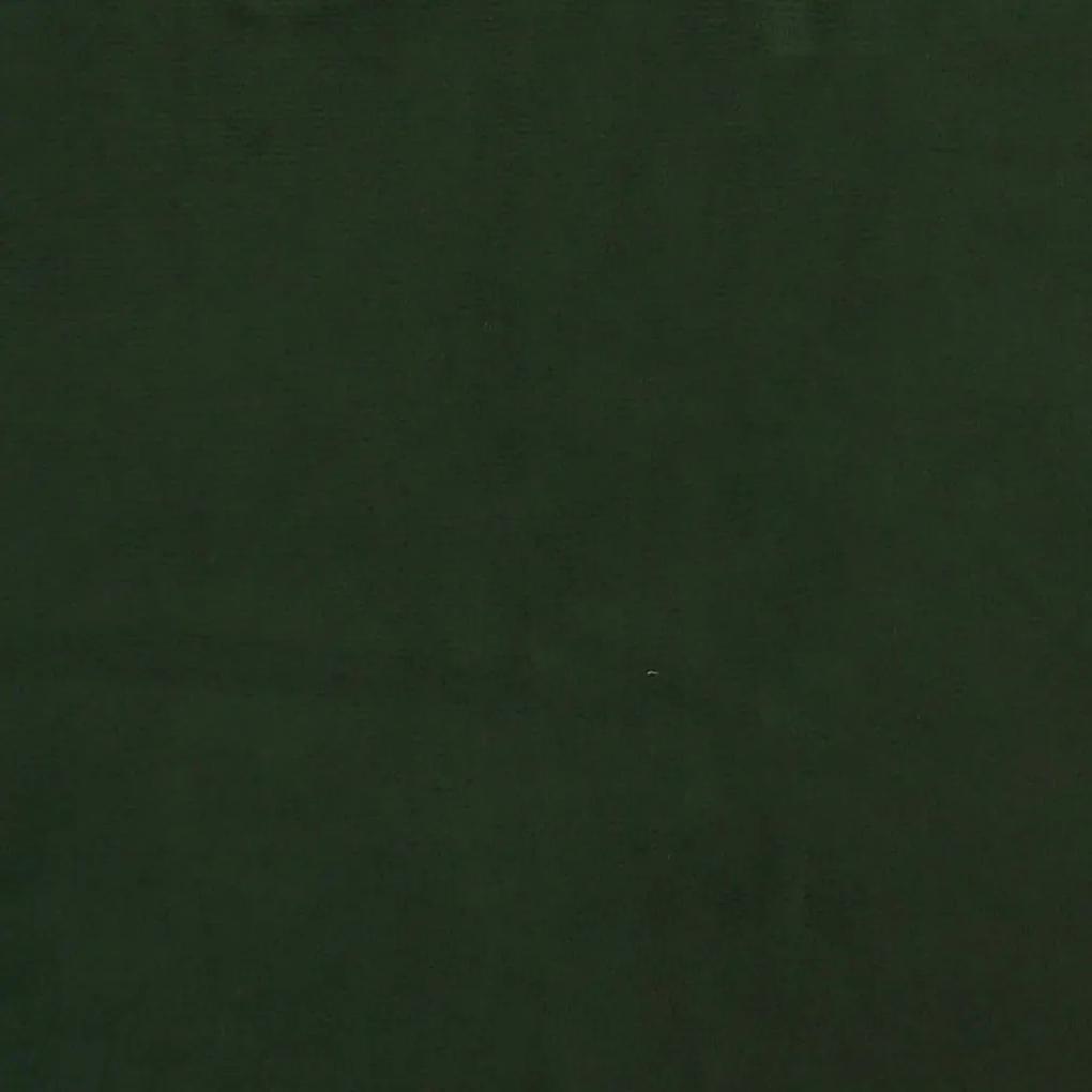 Poggiapiedi verde scuro 60x60x36 cm in velluto