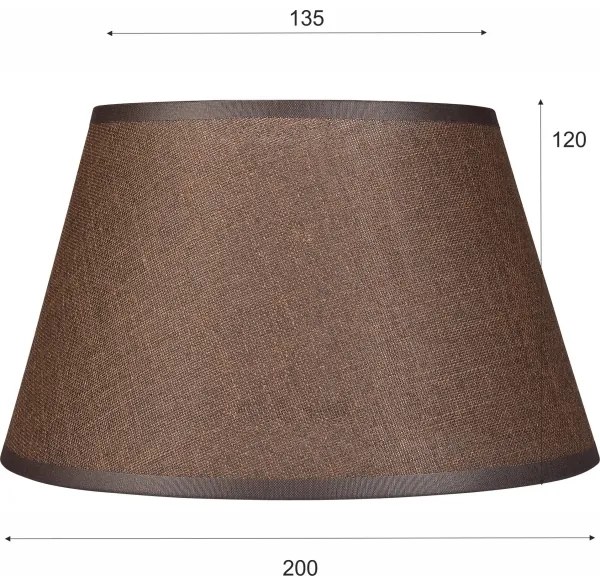 Paralume di ricambio ANTONIO E14 120x200 mm marrone
