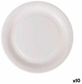 Set di piatti Algon Monouso Bianco Cartone 23 cm (10 Unità)