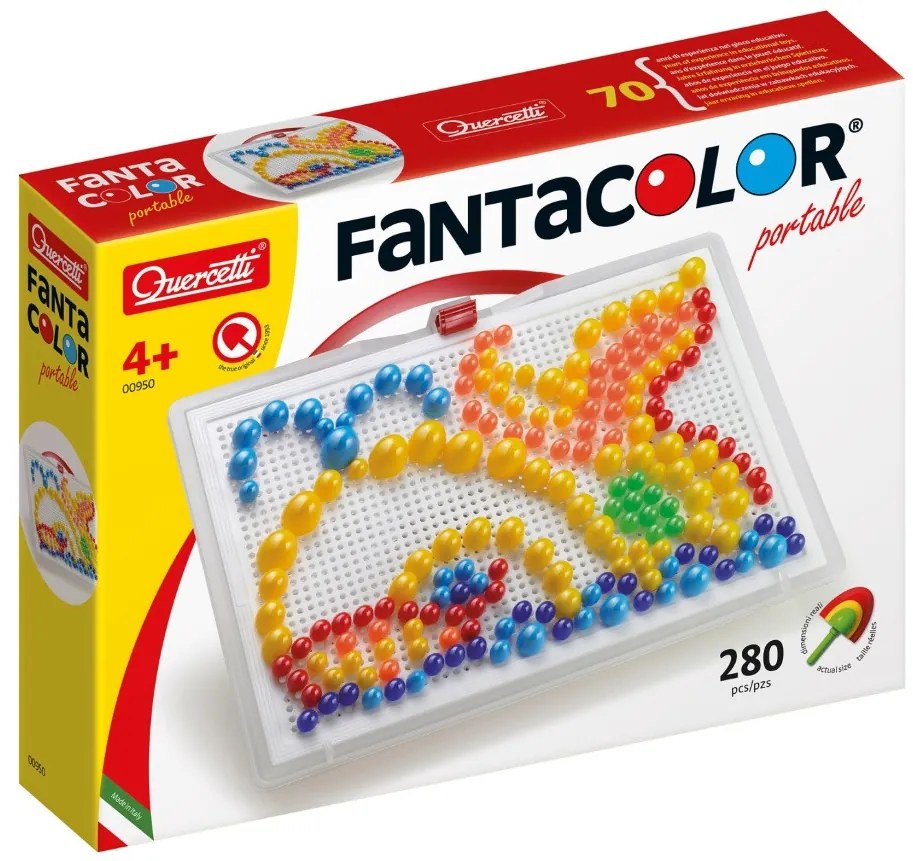 Mosaico Fantacolor Portable - 280 pezzi, 3 dimensioni di chiodini