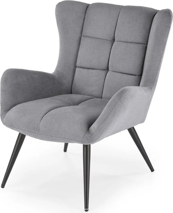 Poltrona Byron in tessuto grigio - H92 cm