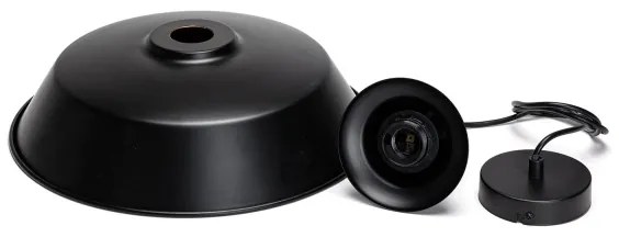 Aigostar - Lampadario a sospensione con filo 1xE27/60W/230V nero