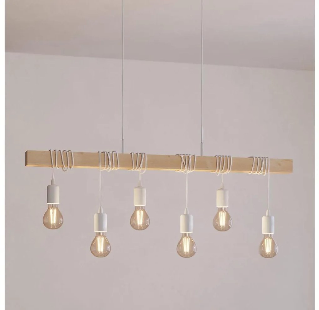 Eglo 43705 - Lampadario sospeso su cavi TOWNSHEND 6xE27/60W/230V