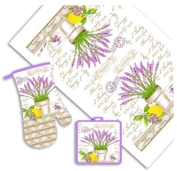 Set cucina LEVANDULE 3 pezzi