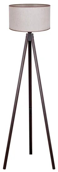 Duolla - Lampada con piedistallo 1xE27/60W/230V diametro 44 cm beige/wenge