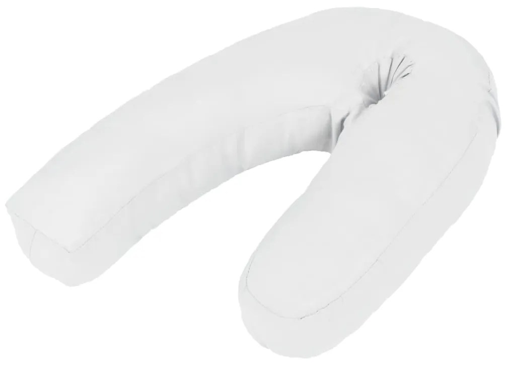 Cuscino per Gravidanza a Forma di J 54x(36-43) cm Bianco