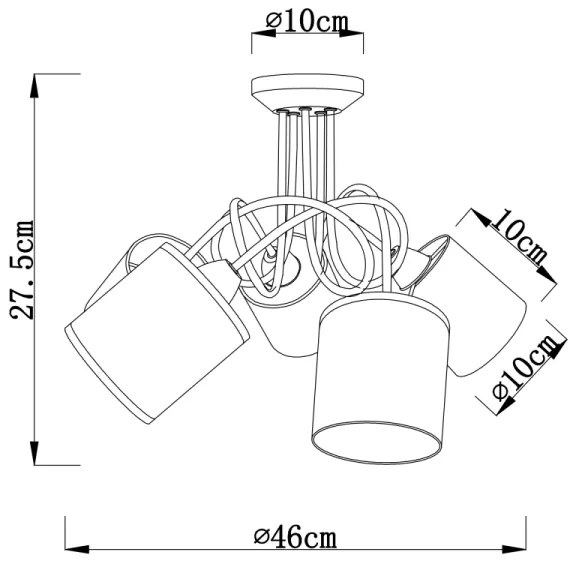 Globo 15185-5D - Lampadario fisso PACO 5xE14/25W/230V