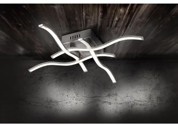 Leuchten Direkt 15131-55 - Lampadario LED da superficie WAWE 4xLED/4,6W/230V cromo opaco