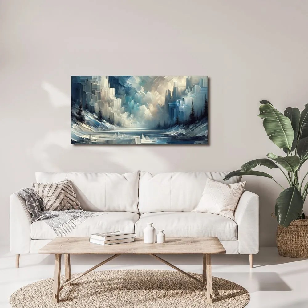 Quadro su tela – Silenzio invernale in stile astratto