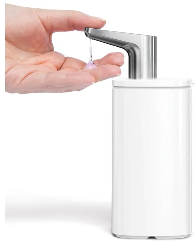 Dispenser di sapone in acciaio bianco 473 ml Pulse - simplehuman