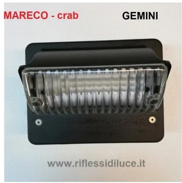 Mareco crab gemini plafoniera da incasso 18w nera da esterno