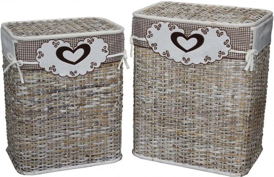 DOBLE - set 2 cesti porta biancheria